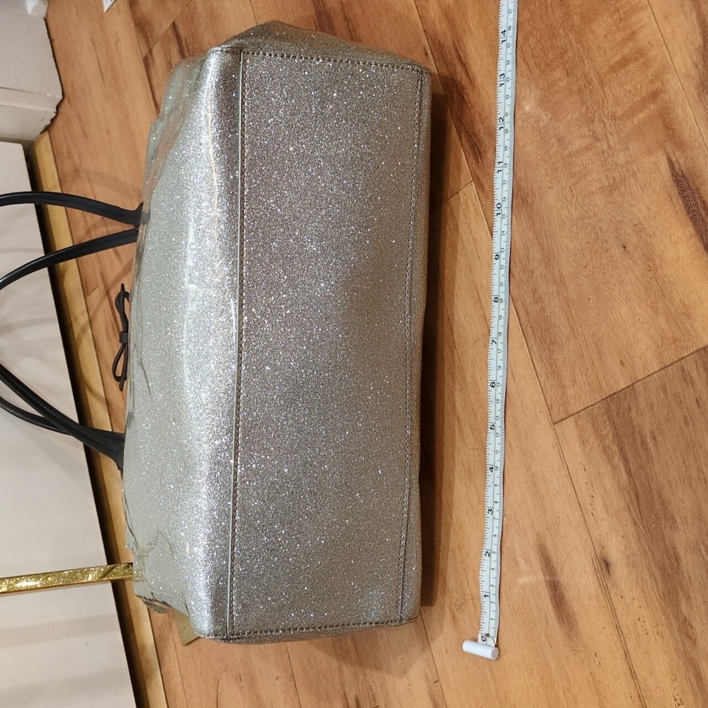 Kate Spade GUC Mavis Silver Taden Street Tote Shimmer Glitter Bag Purse CALLOUTS - Picture 6 of 16